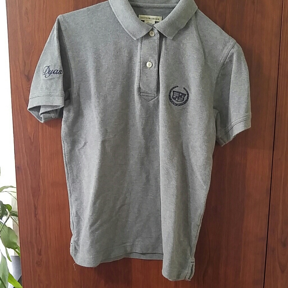 Gray Cadillac logo embroidered polo size men's XS